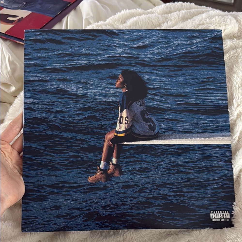 Album Cover Art Print - Blue and Black